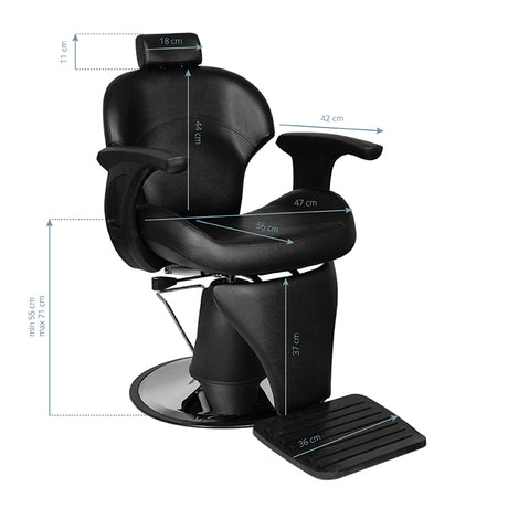 Gabbiano Igor Black Barber Chair - BVShop