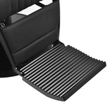 Gabbiano Levi barber chair with black frame black without stitching at the back - BVShop