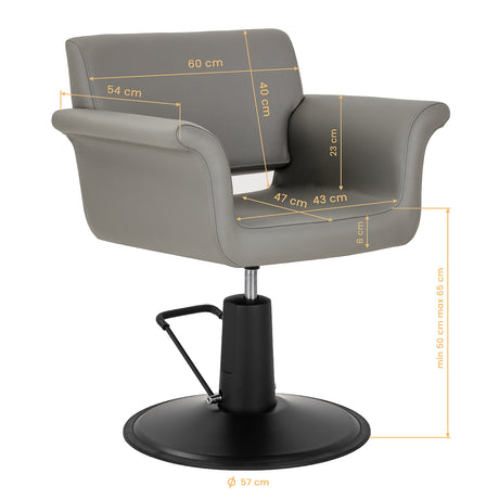Gabbiano Lucca hairdressing chair grey - BVShop