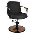 Gabbiano styling armchair, copper, black Bologna - BVShop