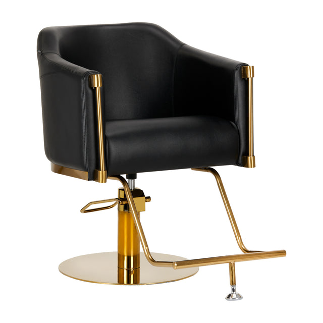 Hairdressing chair Burgos black gold - BVShop