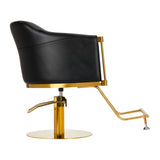 Hairdressing chair Burgos black gold - BVShop