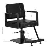 Hairdressing chair Gabbiano Modena Black - BVShop