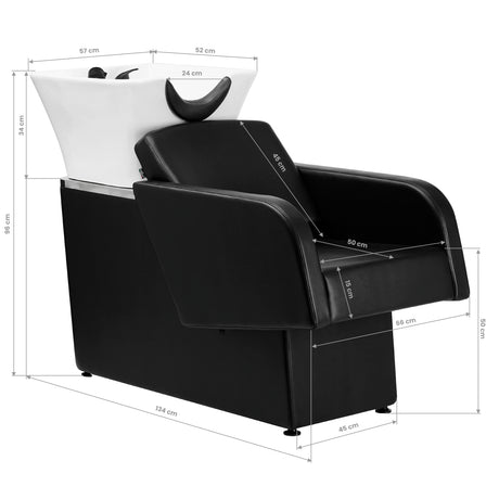Hairdressing wash unit Turyn black - BVShop