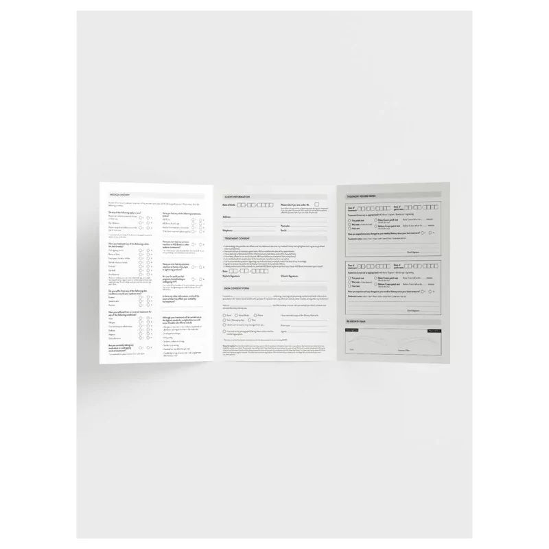 Tarjetas de Registro de Clientes HD Brows 30pcs