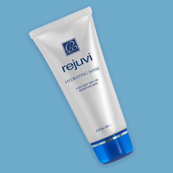Rejuvi Hydrating Mask applied to skin for intense moisture relief