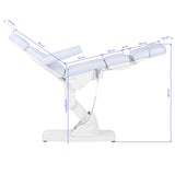 Kate electric podiatry chair, 4 actuators, cool white - BVShop