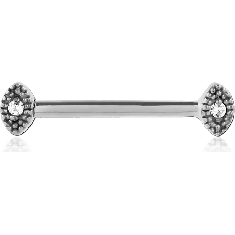 Pendiente para piercing de pezón con circonia