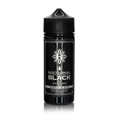 Nocturnal By Bishop Super Black 118ml — botella sobre fondo blanco