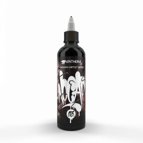 Panthera X Kindamo No Cap 03 Pigmento Para Tatuajes 150ml — botella sobre fondo blanco