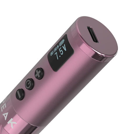 Peak Astra PMU machine, pink, LED display close-up