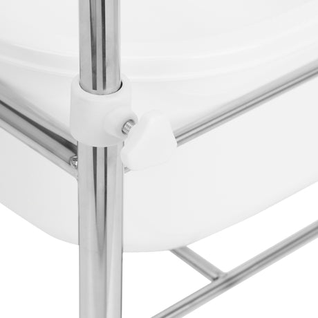 Pedicure tray on wheels, chrome - BVShop