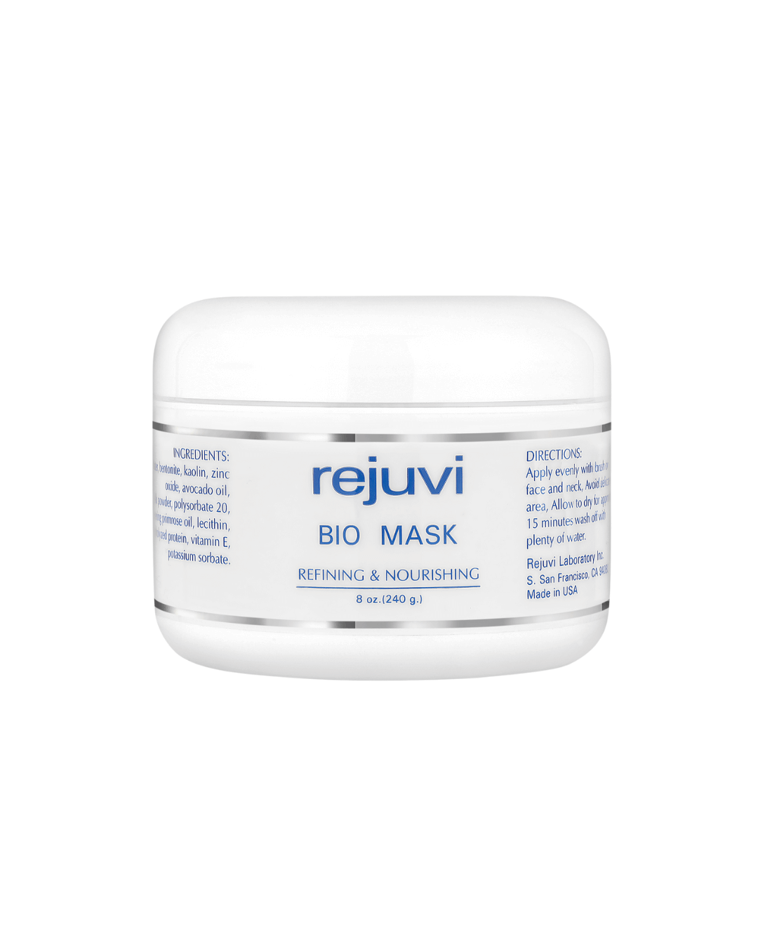 Rejuvi Bio Mask 240ml jar nourishing and firming cream face mask