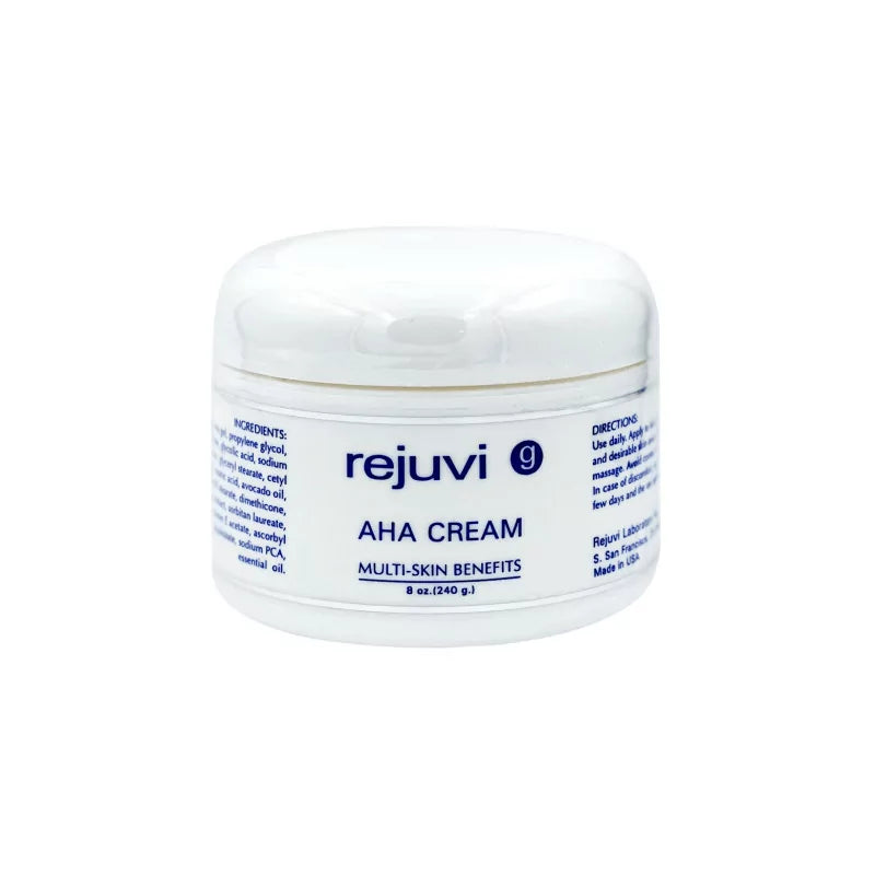 Rejuvi G AHA Cream 240g jar exfoliating AHA face cream