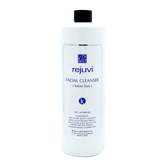 Rejuvi k Limpiador Facial 960ml – Botella, etiqueta frontal