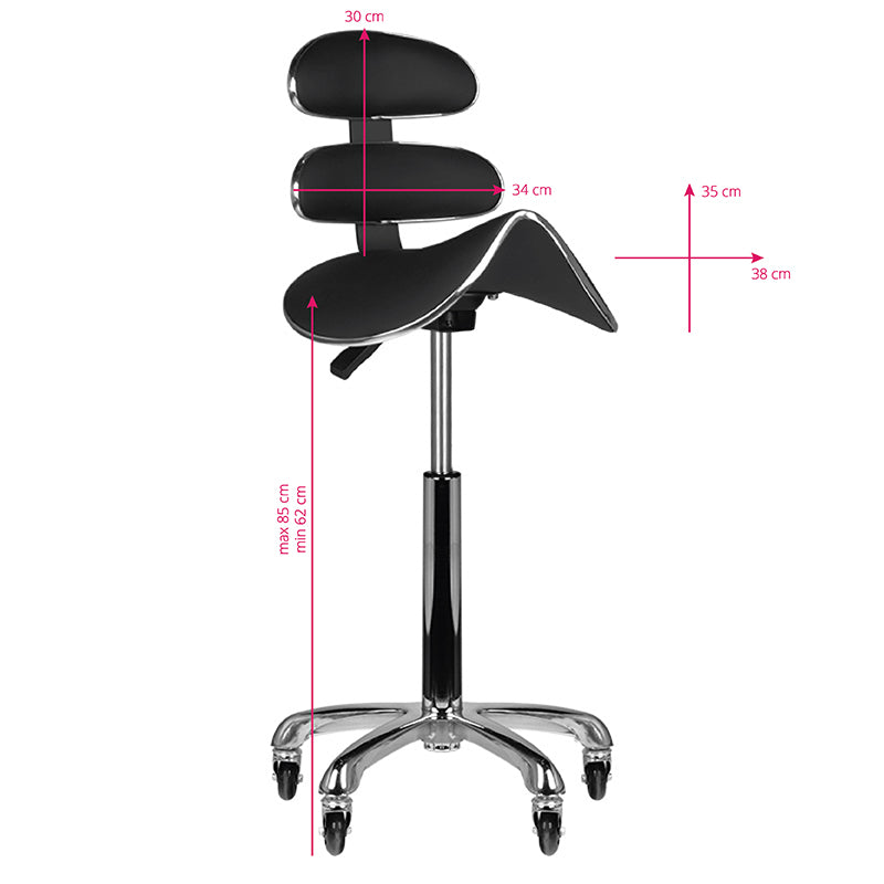 Roll speed am-880 black high cosmetic stool - BVShop