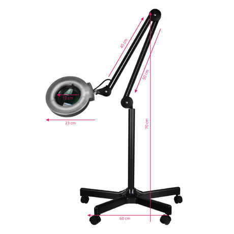 S5 led magnifier lamp + black tripod - BVShop