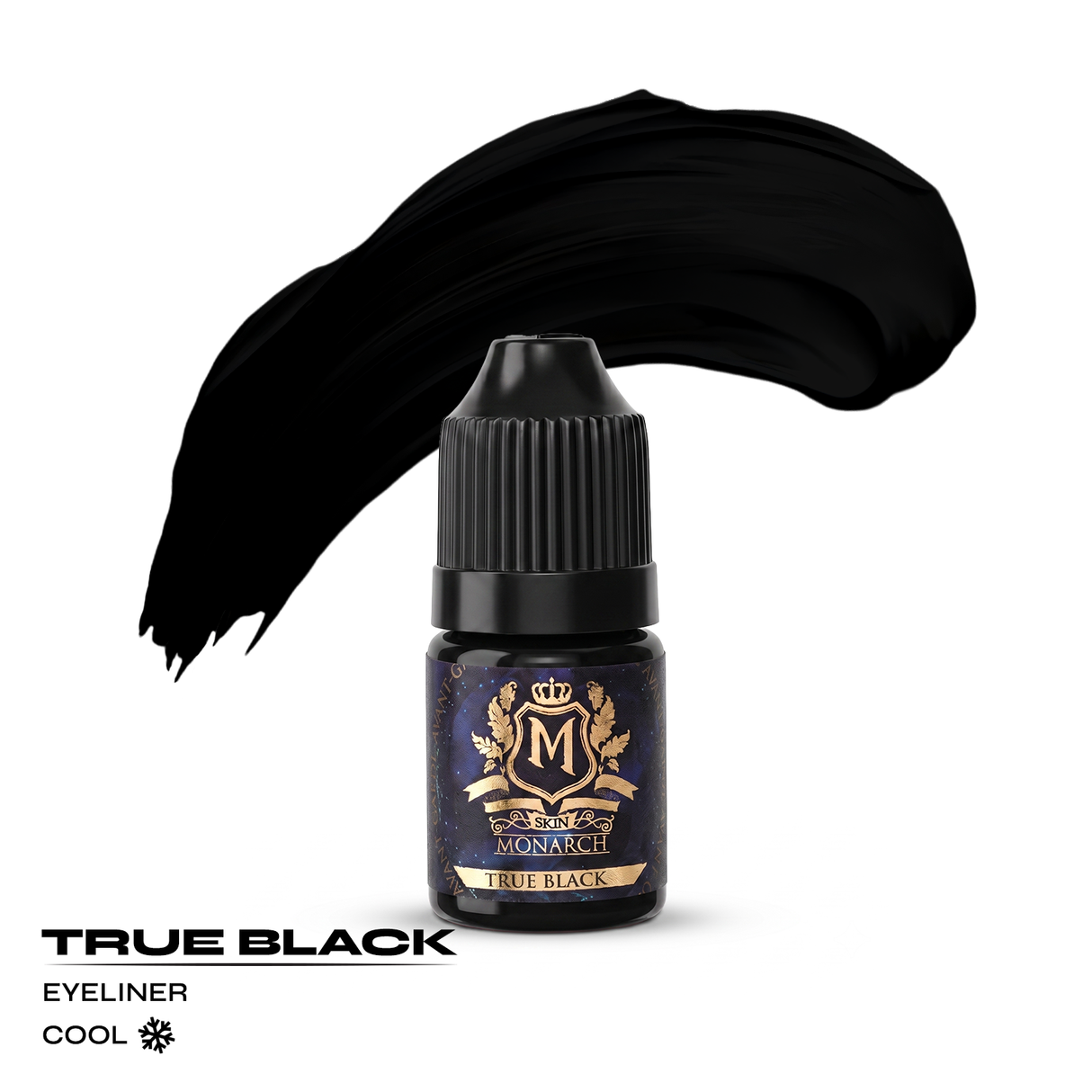 Skin Monarch True Black professional PMU eyeliner pigment 5ml bottle