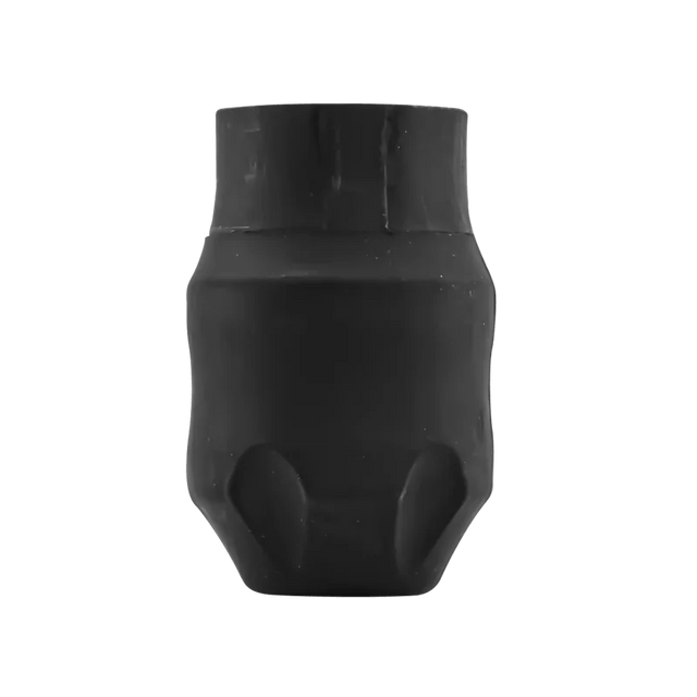 FK Irons Spektra Flux wide disposable rubber grip, 40mm diameter, shown in black with textured surface for comfortable handling.