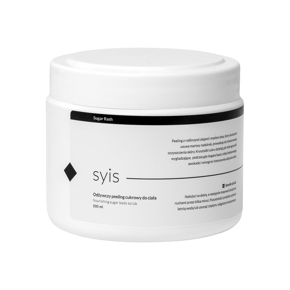 Syis Sugar Rash – nourishing sugar body scrub 500 ml - BVShop