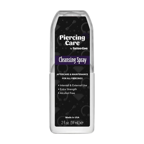 Tattoo Goo X-Pression Saline Cleansing Spray 59ml bottle with spray nozzle, used for tattoo aftercare and skin cleansing.
