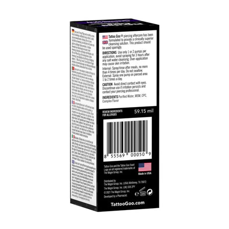 Tattoo Goo X-Pression Saline Cleansing Spray 59ml bottle, used for cleaning and soothing fresh tattoos.