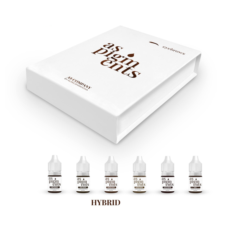 AS Company Eyebrow Set - AS PIGMENTS Hybrid 6 pcs/6ml