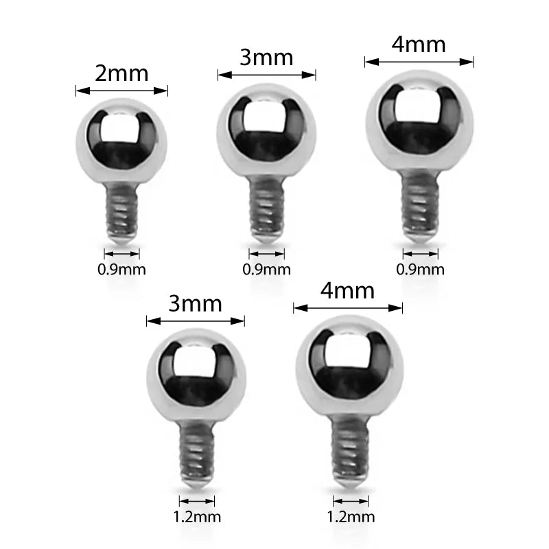 Punta de bola para labret de titanio