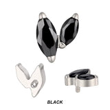 Puntas de piercing de titanio con circonio