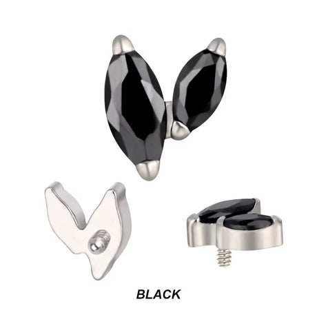 Puntas de piercing de titanio con circonio