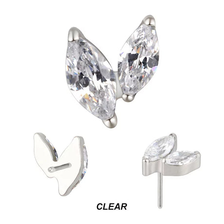 Puntas de piercing de titanio con circonio