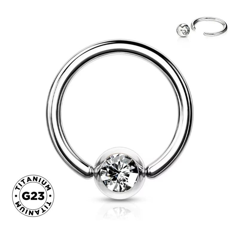 Anillo de Joya de Ajuste a Presión de Titanio