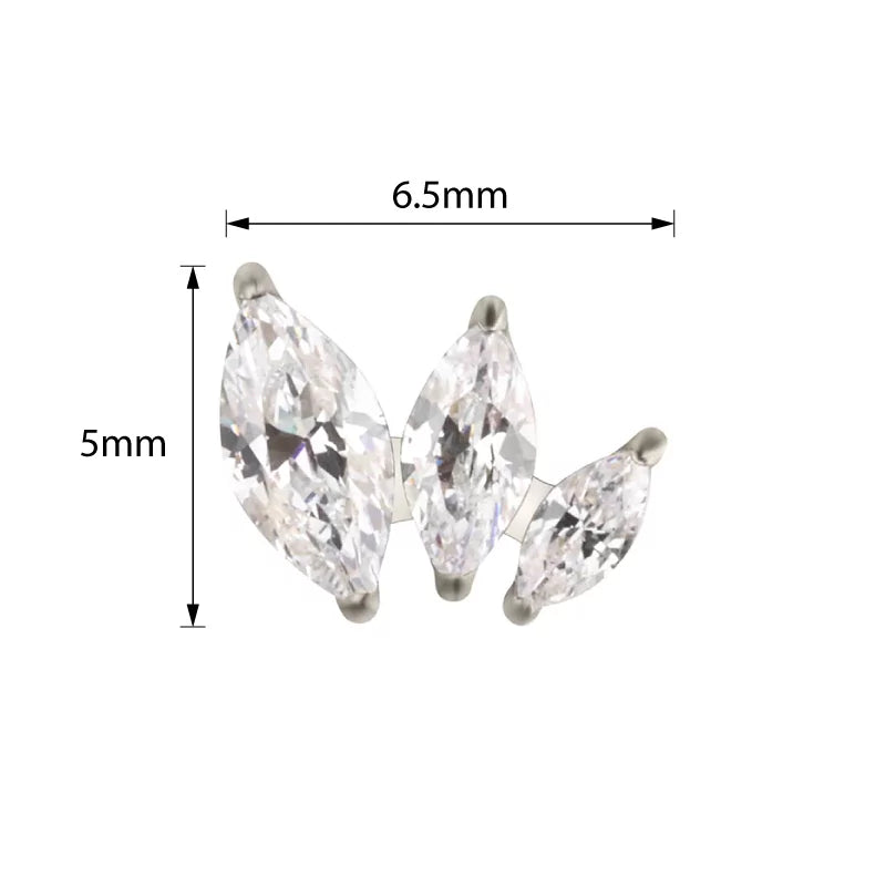 Anillo de titanio con marquesa arreglada