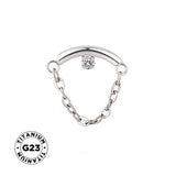 Cadena colgante de anillo de titanio