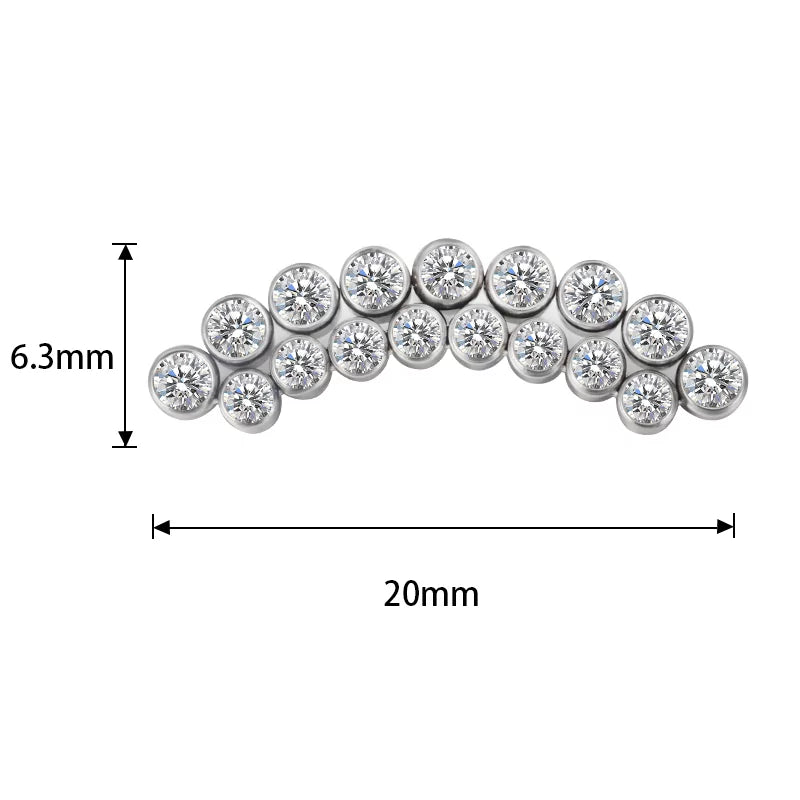 Anillo de titanio con línea curva y bisel