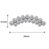 Anillo de titanio con línea curva y bisel