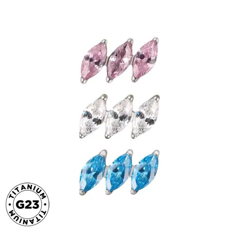 Anillo de titanio diagonal marquesa