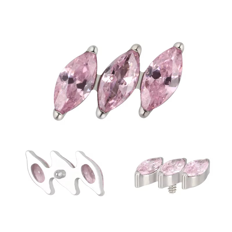 Anillo de titanio diagonal marquesa