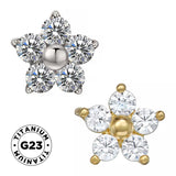 Anillo de Titanio Flor