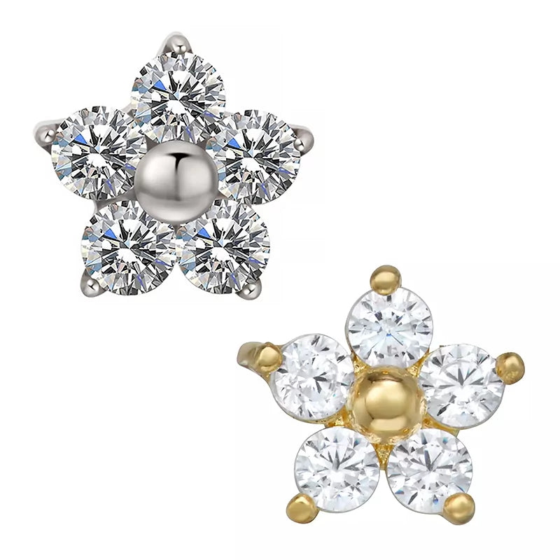 Anillo de Titanio Flor