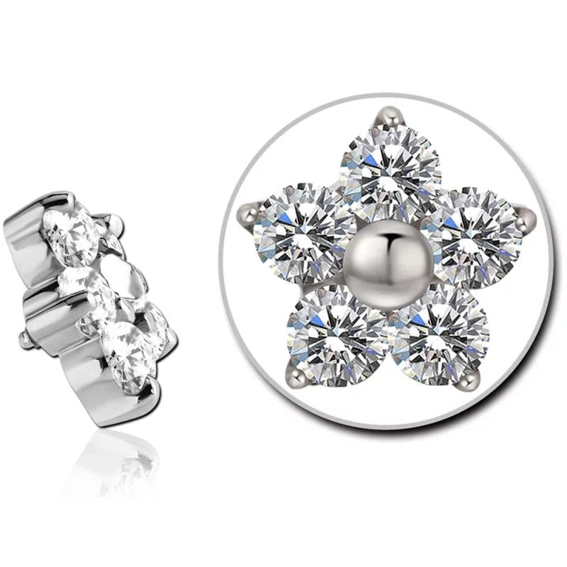 Anillo de Titanio Flor