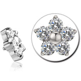 Anillo de Titanio Flor