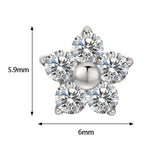 Anillo de Titanio Flor