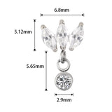 Anillo de titanio con bisel marquesa