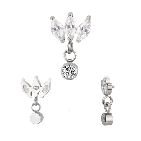 Anillo de titanio con bisel marquesa