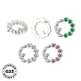 Anillo de titanio Corona de olivo