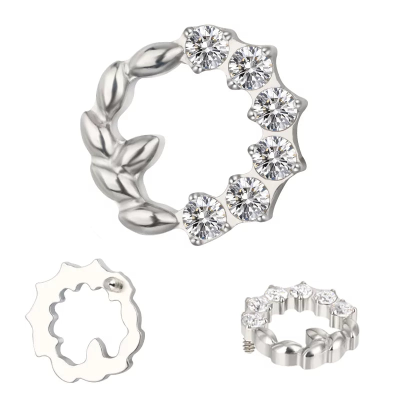 Anillo de titanio Corona de olivo