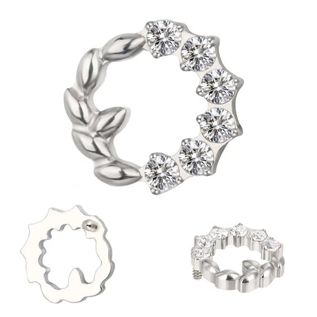 Anillo de titanio Corona de olivo