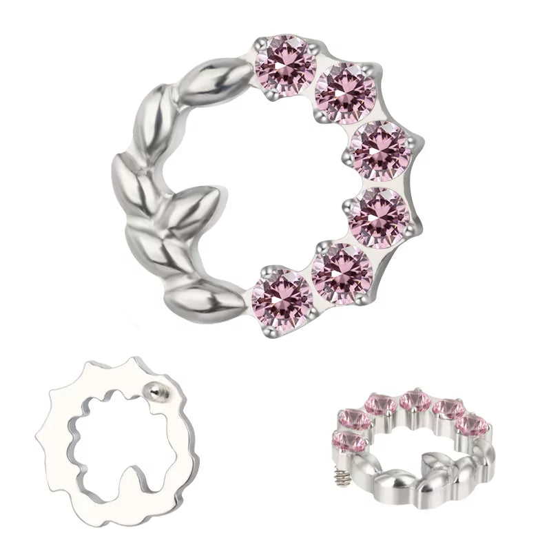 Anillo de titanio Corona de olivo