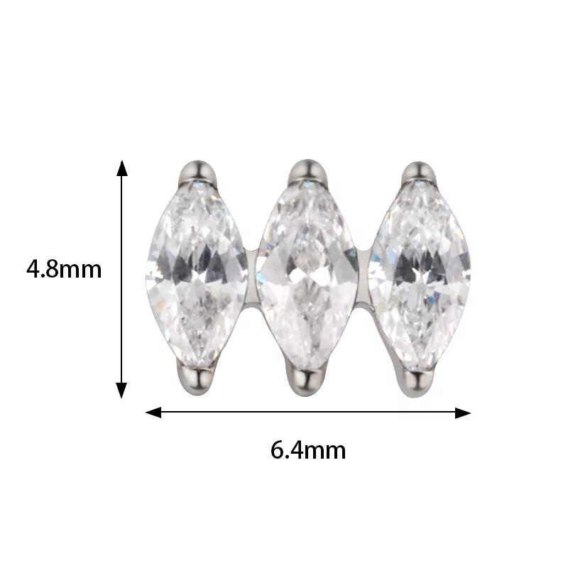 Anillo de titanio paralelo marquesa